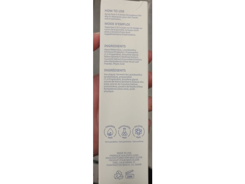 Moo Elixir Hydration Mist, 2 fl oz/60 mL