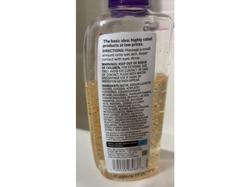 Amazon Basics Morning Fresh Facial Cleanser, 8 fl oz/236 mL