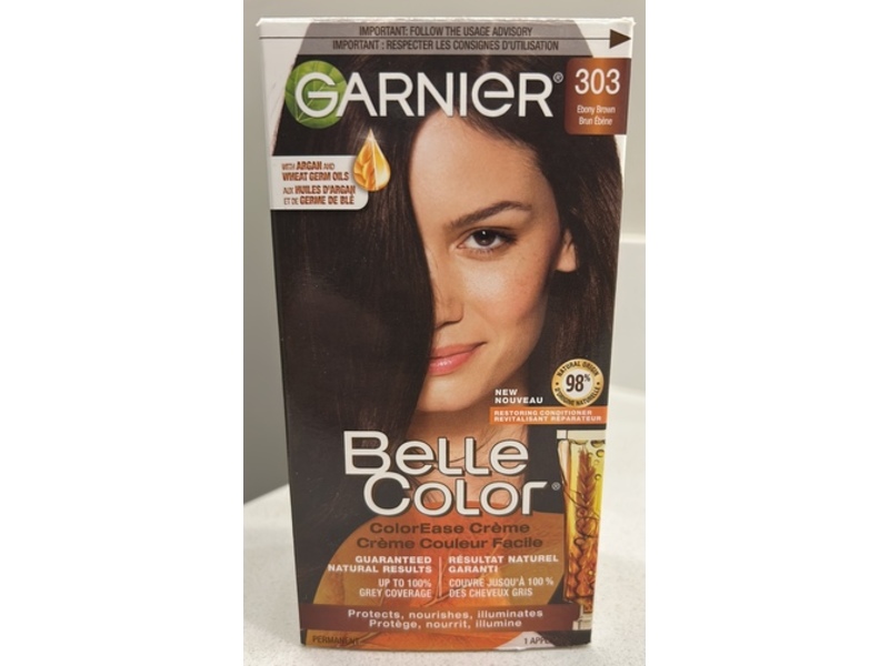 Garnier Belle Color Permanent Hair Color, 303 Ebony Brown, 1 Count