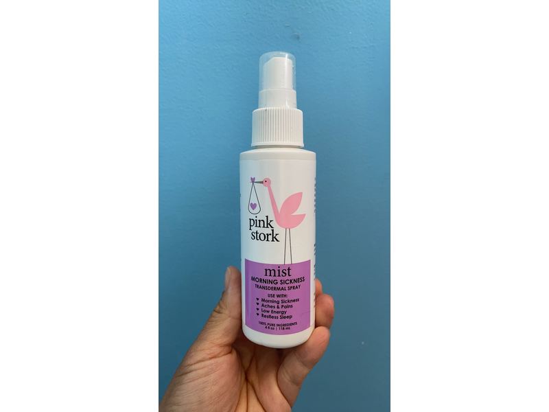 Pink Stork Mist: Topical Magnesium Spray for Nausea + Morning Sickness Relief, 4 fl oz