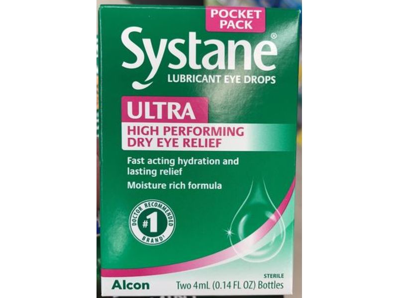 Systane Ultra Lubricant Eye Drops, 0.14 fl oz/4 mL, 2 Count