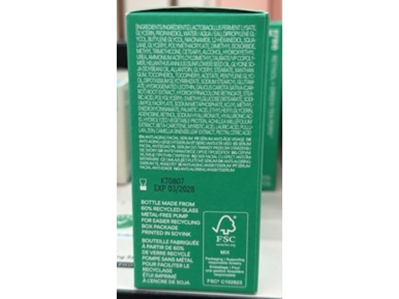 Innisfree Retinol Green Tea Pdrn Firming Serum Facial Serum, 0.84 fl oz/25 mL