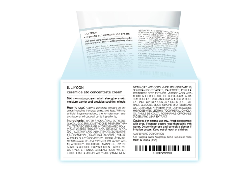 Illiyoon Ceramide Ato Concentrate Cream, 6.67 fl oz/200 mL