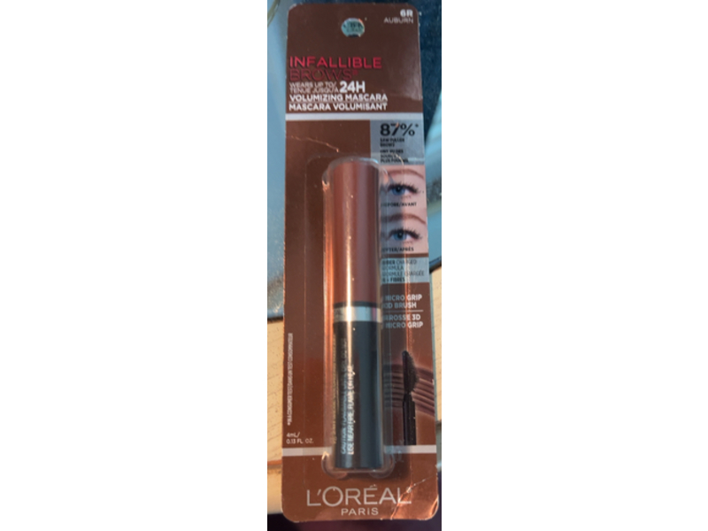 L'Oreal Paris Infallible Brows Volumizing Mascara, 6R Auburn, 0.13 fl oz/4 mL