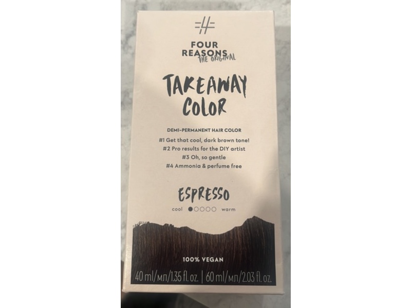 Four Reasons Take Away Demi-Permanent Hair Colour, 4.1 Espresso, 1.35 fl oz/40 mL