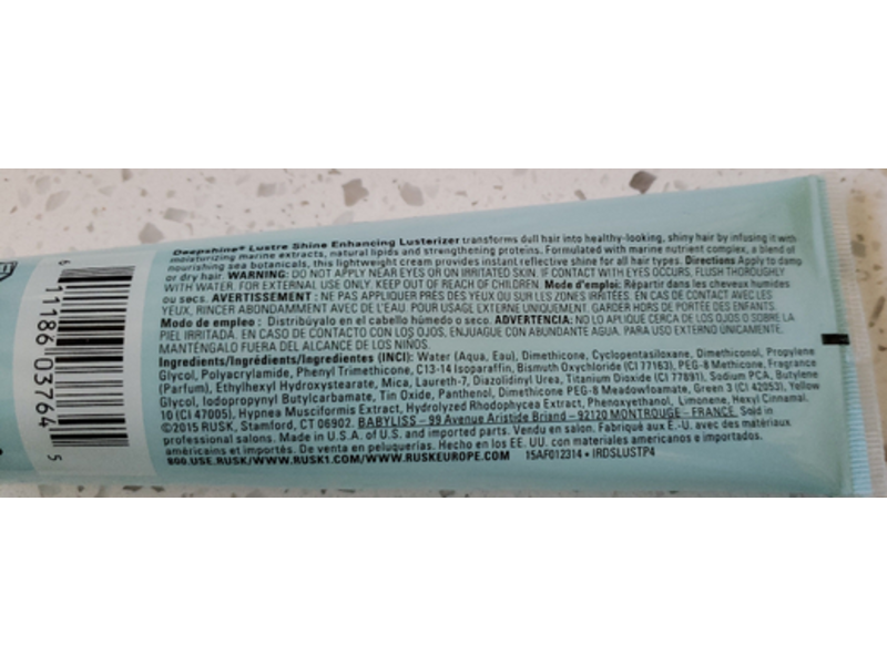 Rusk Deepshine Lustre Advanced Marine Therapy, 4.4 oz/125 g