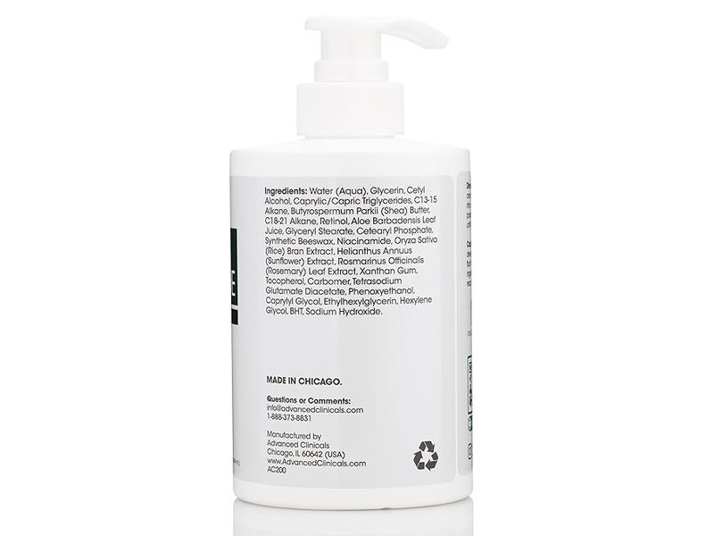 Advanced Clinicals Anti - Aging Face & Body Cream, Retinol + Niacinamide, 15 fl oz/444 mL