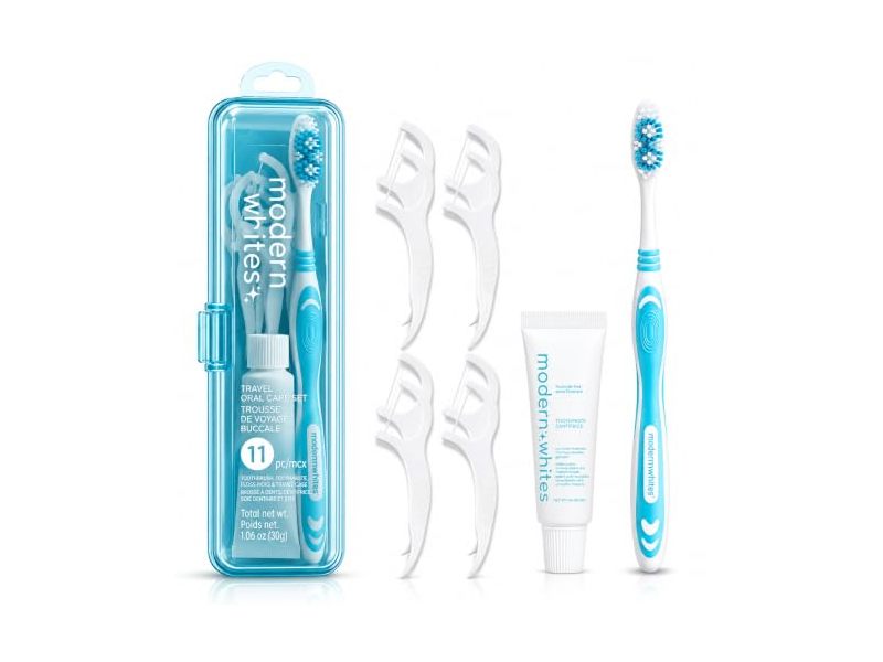 Modern Whites Toothbrush Toothpaste Floss Picks Kit, 1.06 oz/30 g
