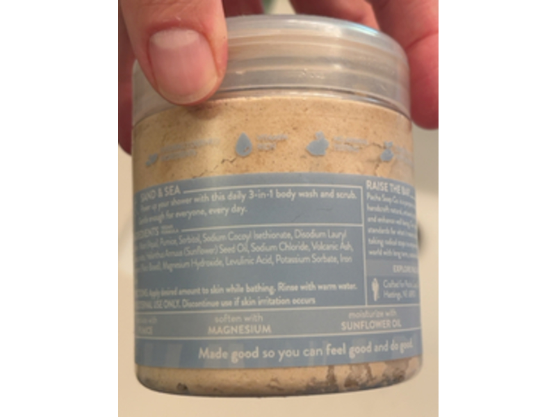 Pacha Soap Co Whipped Soap + Scrub, Sand & Sea, 8 oz/227 g