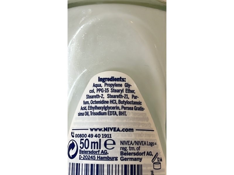 Nivea Pure & Natural Deodorant, 50 mL