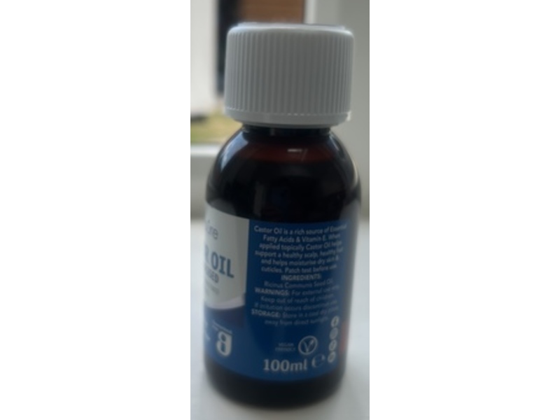 Ultra Pure Castor Oil, Cold Pressed, 100 mL