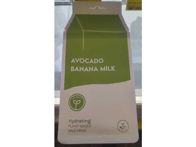 ESW Beauty Hydrating Plant-Based Milk Mask, Avocado Banana Milk, 0.91 fl oz/27 mL