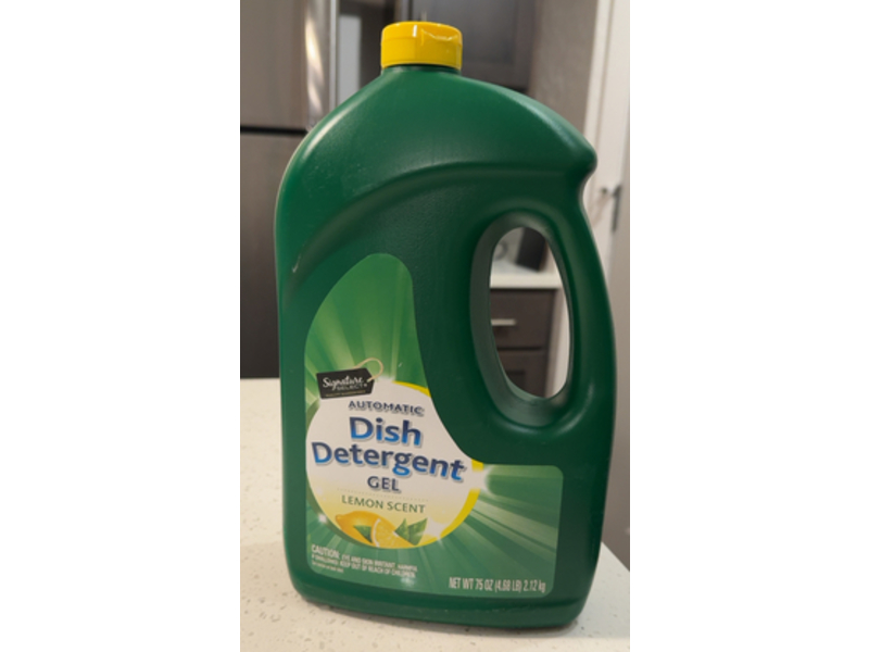 Signature Automatic Dish Detergent Gel, Lemon Scent, 75 oz/2.12 kg