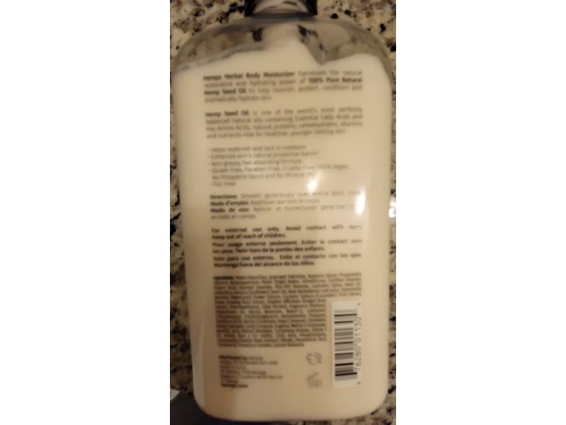 Hempz Herbal Body Moisturizer, Original, 17 fl oz/500 mL