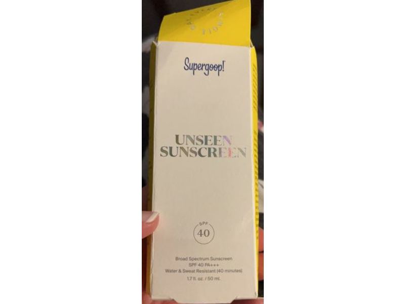 Supergoop Unseen Sunscreen, SPF 40 PA+++, Water & Sweat Resistant, 1.7 fl oz/50 mL