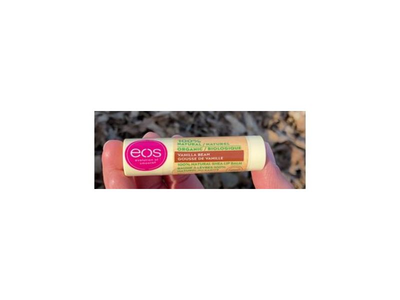Eos Organic 100% Natural Shea Lip Balm, Vanilla Bean, 0.14 oz/4 g, Pack Of 2