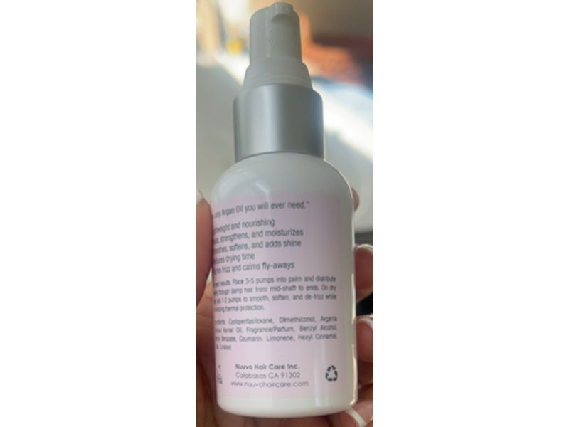 Nuuvo Haircare Lightweight Anti Frizz Healing Argan Oil, 2 oz/60 mL