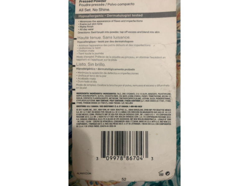 Almay Pressed Powder, 400 Medium Meets Deep, 0.20 oz/5.7 g