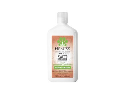 Hempz Petz 2-In-1 Shampoo & Conditioner, Sweet Pineapple & Honey Melon, 17 fl oz/500 mL