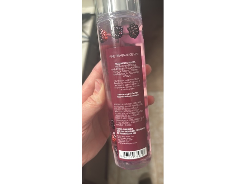 Bath & Body Works The Fragrance Mist, Black Raspberry Vanilla, 8 fl oz/236 mL