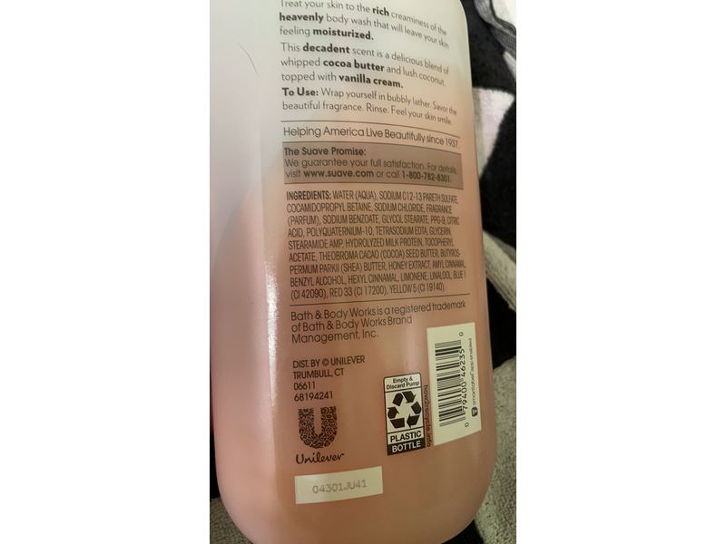 Suave Essentials Body Wash, Cocoa Butter & Shea, 32 fl oz/946 mL