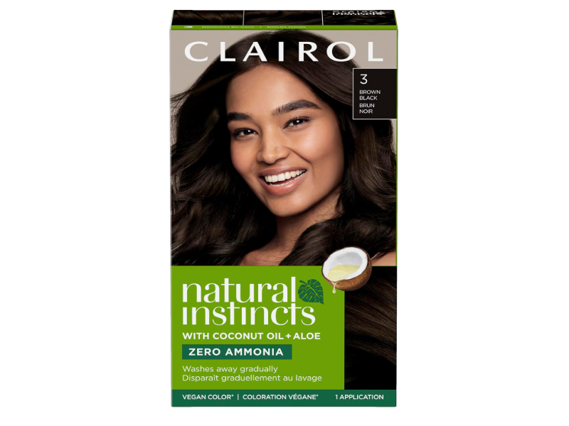Clairol Natural Instincts Hair Color, 3 Brown Black, 1 Application