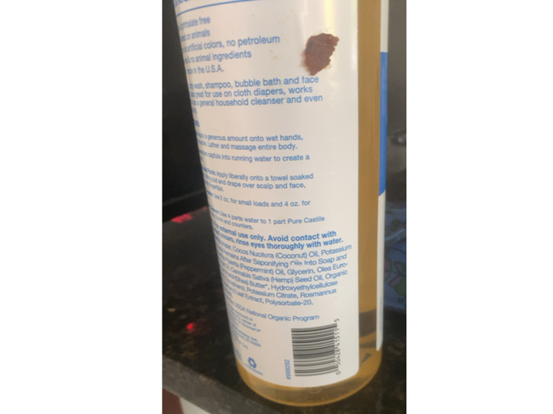 Earth Essentials Multi - Purpose Pure Castile Soap, Peppermint, 32 fl oz/946 mL