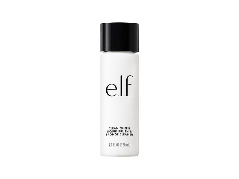 e.l.f. Clean Queen Liquid Brush & Sponge Cleaner, 4.1 fl oz/120 mL