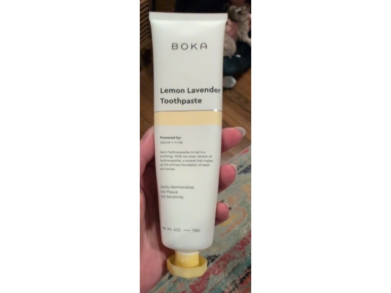 Boka Toothpaste Lemon Lavender Toothpaste, 4 fl oz/118 g