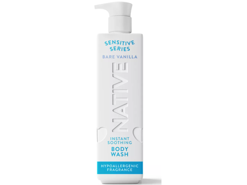 Native Instant Soothing Sensitive Series Body Wash, Bare Vanilla, 18 fl oz/532 mL
