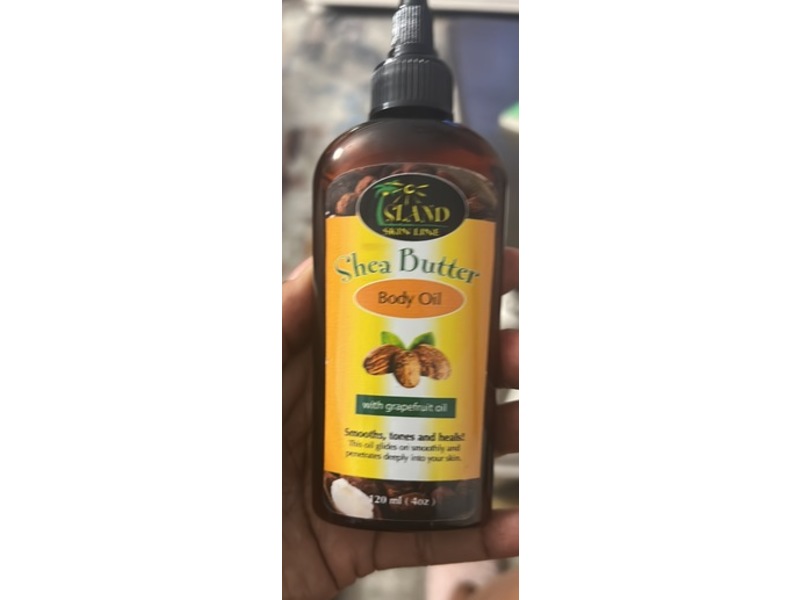 Island Skin Line Shea Butter Body Oil, Grapefruit Oil, 4 oz/120 mL