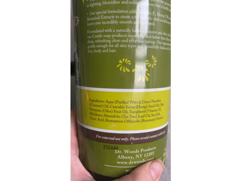 Dr. Woods Castile Soap, Tea Tree, 32 fl oz/946 mL