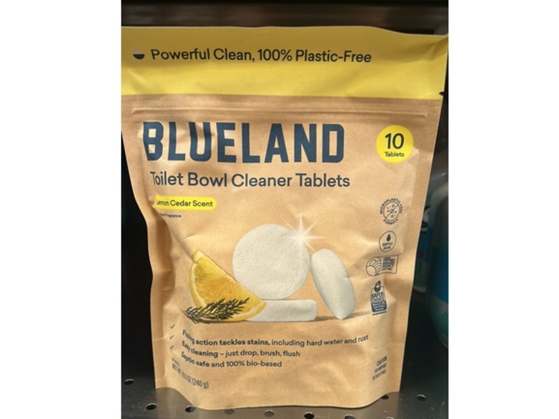 Blueland Toilet Bowl Cleaner Tablets, Lemon Cedar Scent, 8.5 oz/240 g, 10 Count
