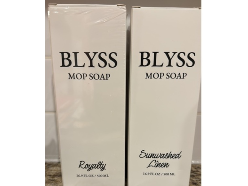 BLYSS Mop Soap, Royalty & Sunwashed Linen, 16.9 fl oz/500 mL, 2 Count