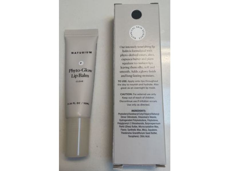 Naturium Phyto-Glow Lip Balm, Clear, 0.34 fl oz/10 mL