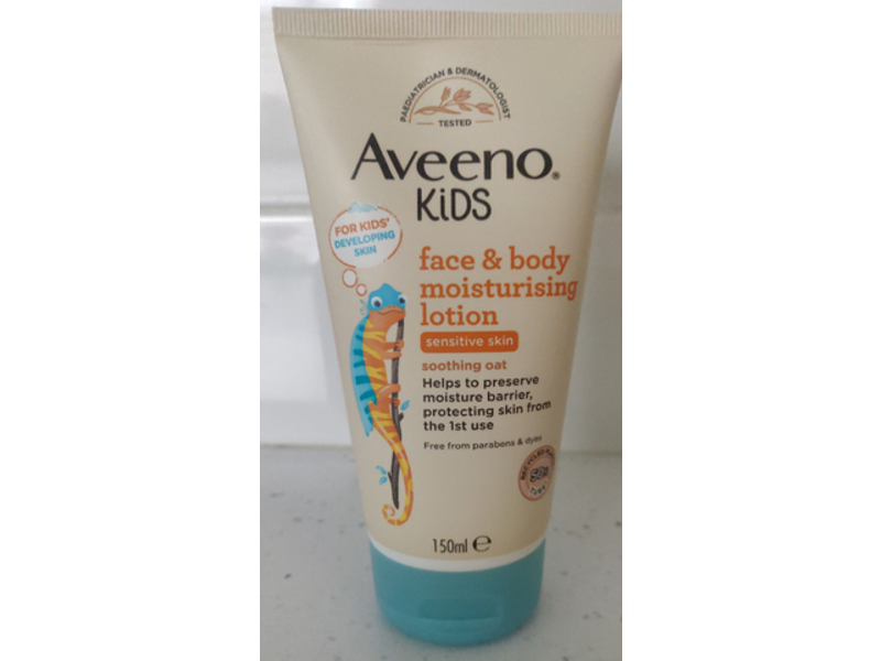 Aveeno Kids Face & Body Moisturising Lotion, Sensitive Skin, Soothing Oat, 150 mL