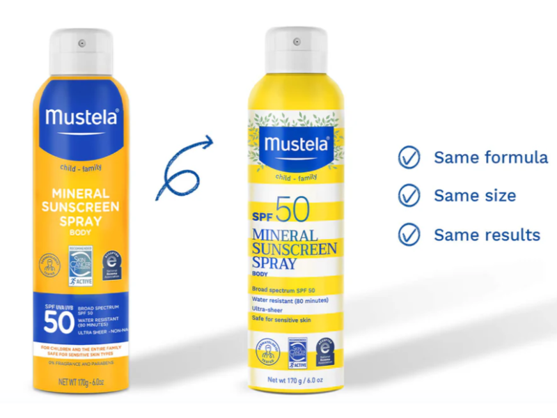 Mustela Baby Mineral Body Sunscreen Spray, SPF 50, 6 oz/170 g