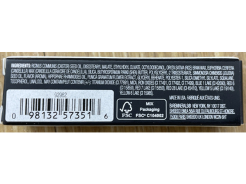 BareMinerals Mineralist Hydra-Smoothing Lipstick, Romance, 0.12 oz/3.6 g