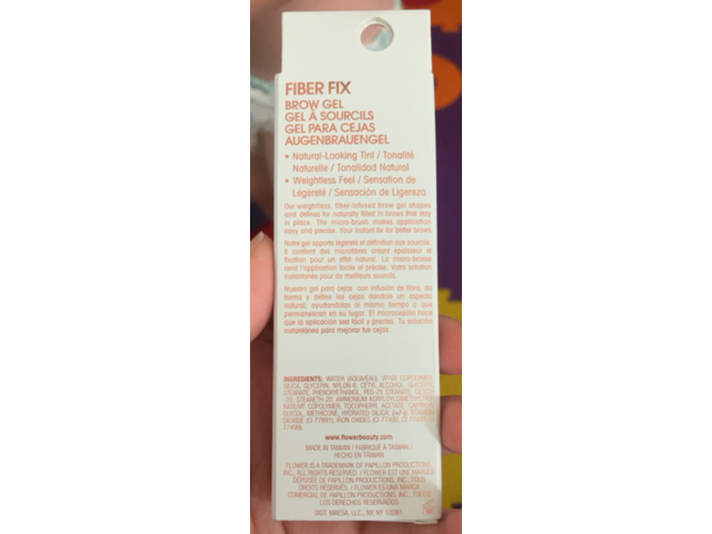 Flower Beauty Fiber Fix Brow Gel, Light Brown, 0.186 fl oz/5.5 mL