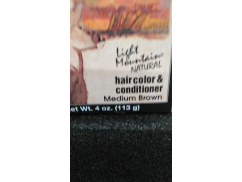 Light Mountain Natural Hair Color & Conditioner, Medium Brown, 4 oz/113 g