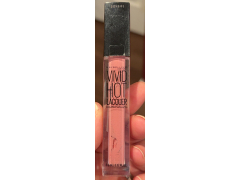 Maybelline New York Vivid Hot Lacquer Lip Gloss, Too Cute, 0.17 fl oz/5 mL