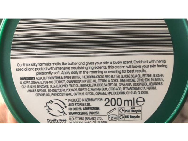 Lacura Hemp Ultimate Body Butter, 200 mL