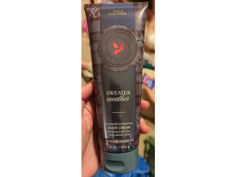 Bath & Body Works Sweater Weather Ultimate Hydration Body Cream, Shea Butter + Hyaluronic Acid, 8 fl oz/226 g