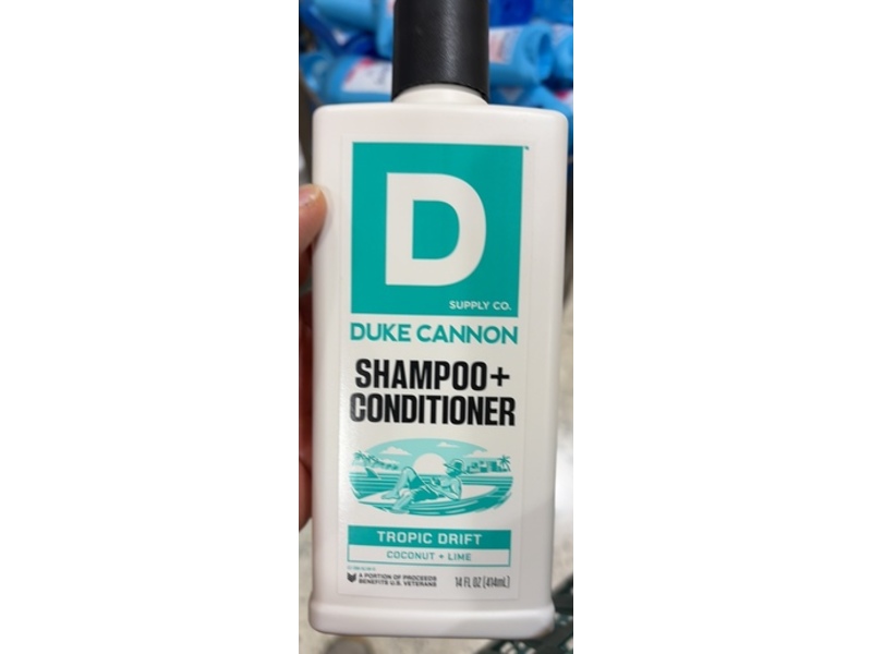 Duke Cannon Shampoo + Conditioner, Tropic Drift Coconut + Lime, 14 fl oz/414 mL