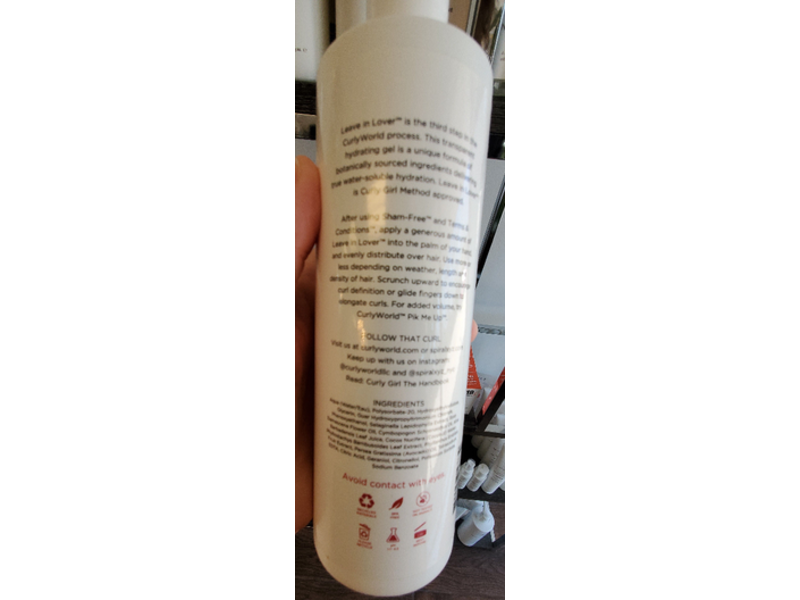 Curlyworld Clear Co-Wash Hydrating Gel, Leave In Lover, 12 oz/355 mL