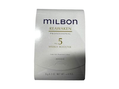 Milbon No. 5 Weekly Booster Hair Masque, 0.3 fl oz/9 g, Pack Of 4