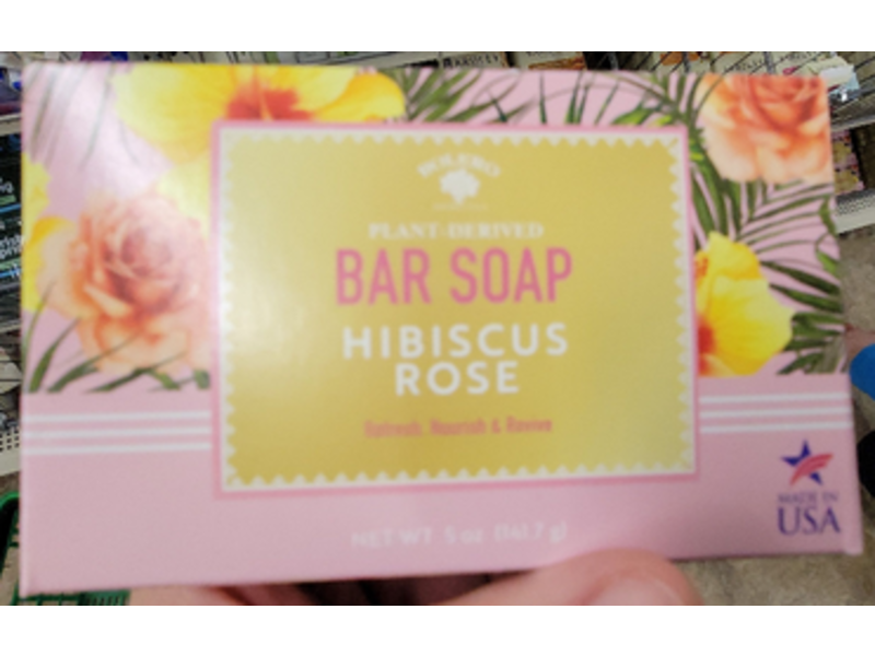 Bolero Beverly Hills Plant Derived Bar Soap, Hibiscus Rose, 6.25 oz/177 g
