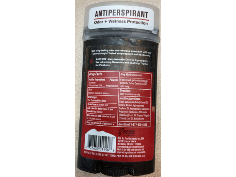 Every Man Jack Cedarwood Antiperspirant + Deodorant, Cedarwood, 2.6 oz/73 g