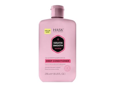 Hask Keratin Smooth Deep Conditioner, Keratin & Jojoba Seed Oil, 8 fl oz/236 mL