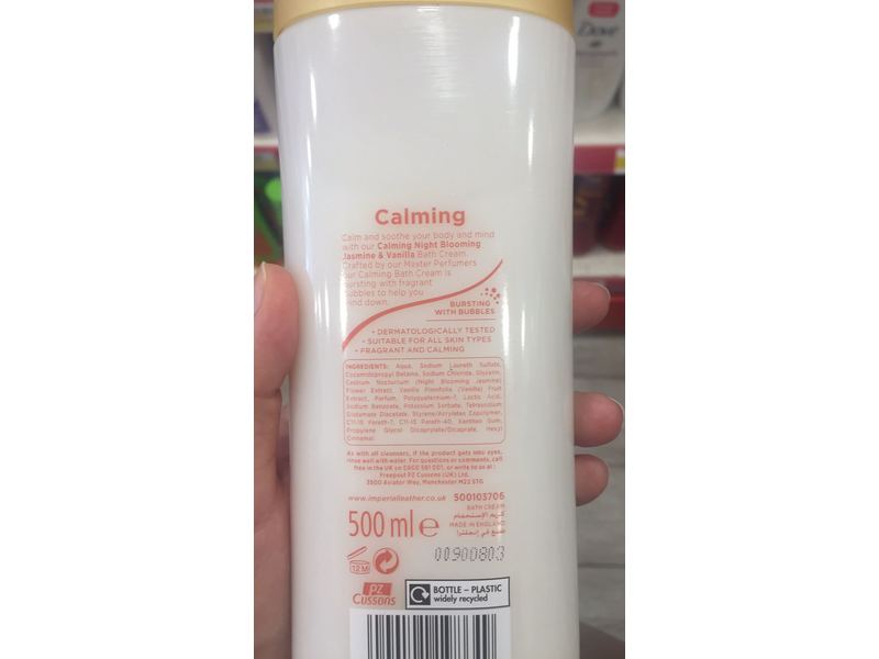 Imperial Leather Calming Night Blooming Bath Cream, Jasmine & Vanilla, 500 mL